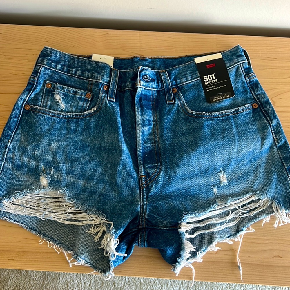 Levi’s jean shorts, size 30, NWT